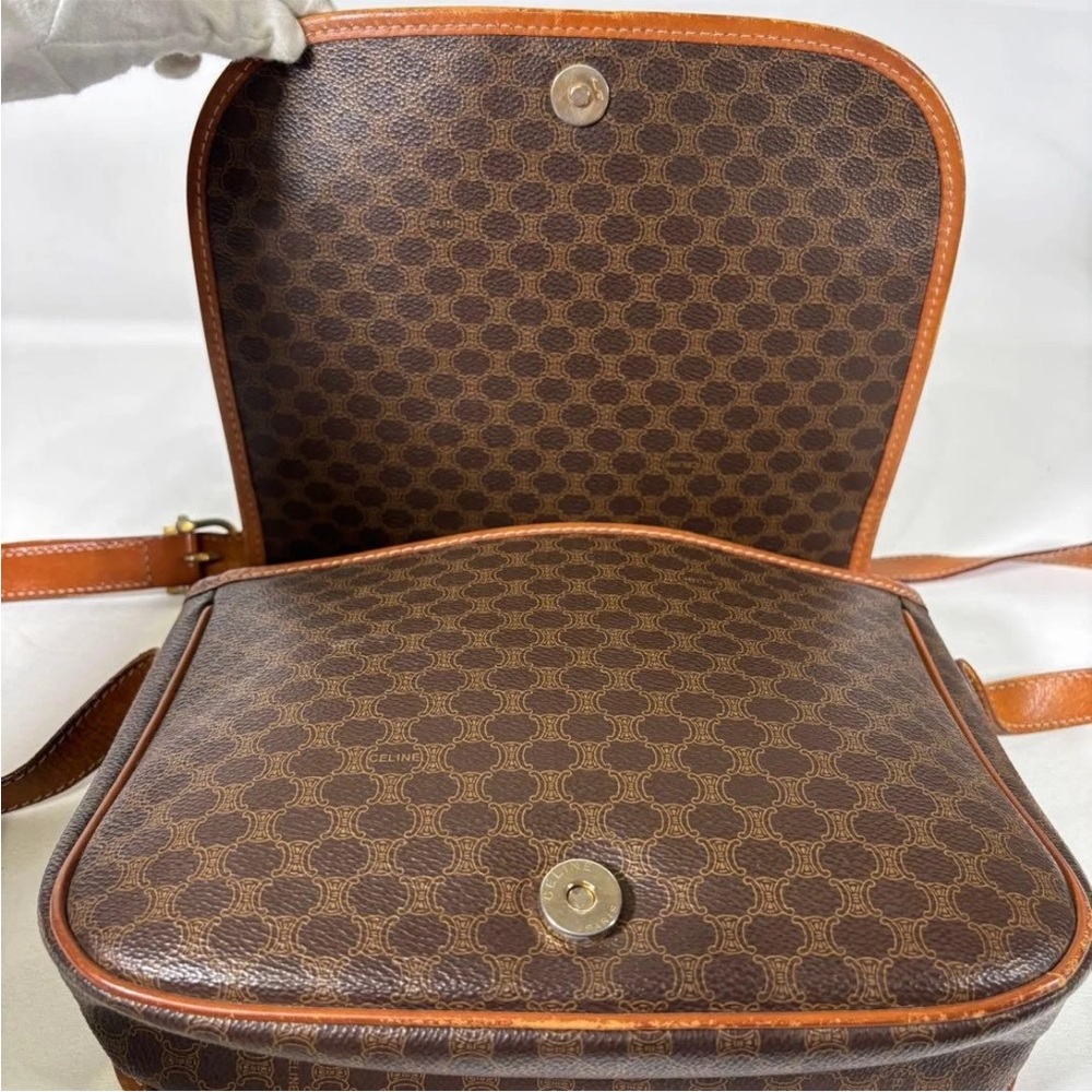 Celine Dark Brown and Tan Shoulder Bag - Picture 8 of 16